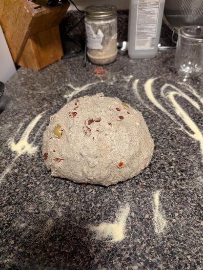 Bread 8 dough bring kneaded