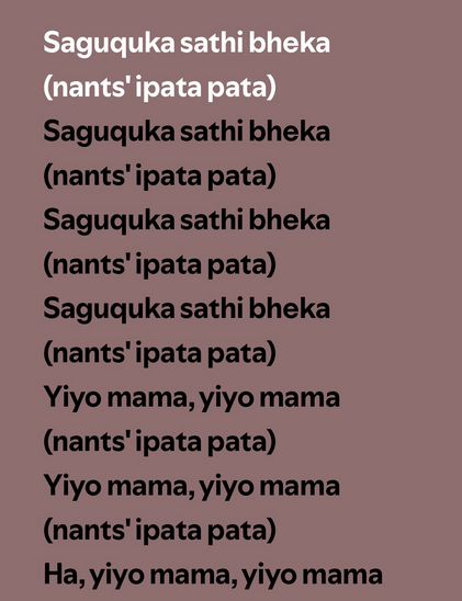 Text des Liedes Pata Pata von Miriam Makeba